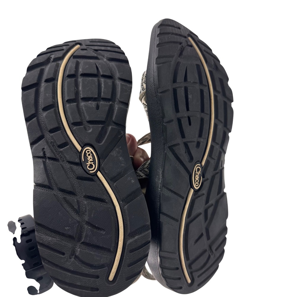 Chaco Z/Cloud 2 Womens 7 Black Chevron Strappy Toe Loop Hiking Sport Sandals - Picture 7 of 9